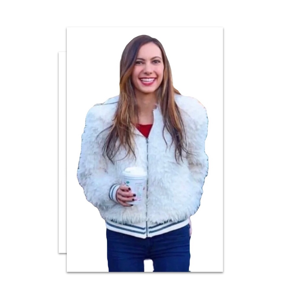 Aeropostale Fuzzy Faux Fur Bomber Jacket